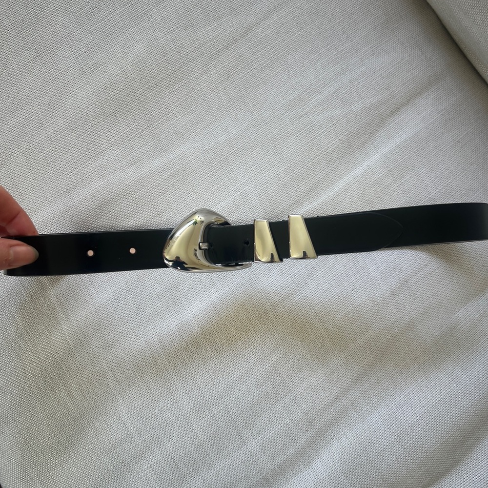 By Far Women’s Black Leather / Belt Silver Hardware